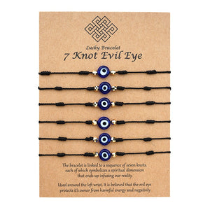 7 Knot Evil Eyе Lucky Card Bracelets