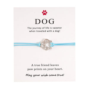 Dog Paw Card Bracelet