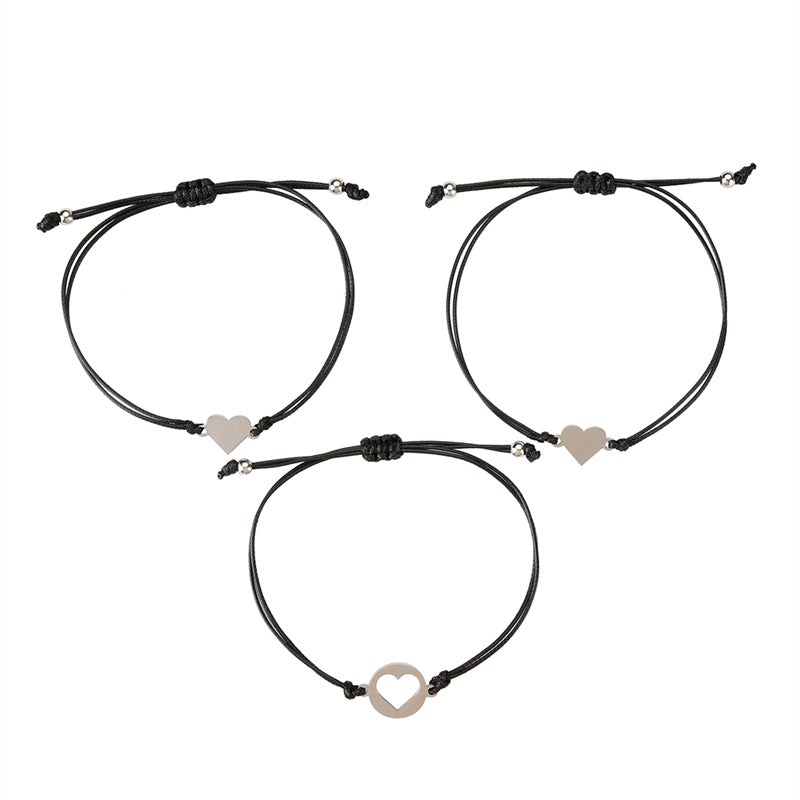 To Mother&2 Daughter Heart/Butterfly Card Bracelets