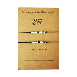 Morse Code Couple Card Bracelets