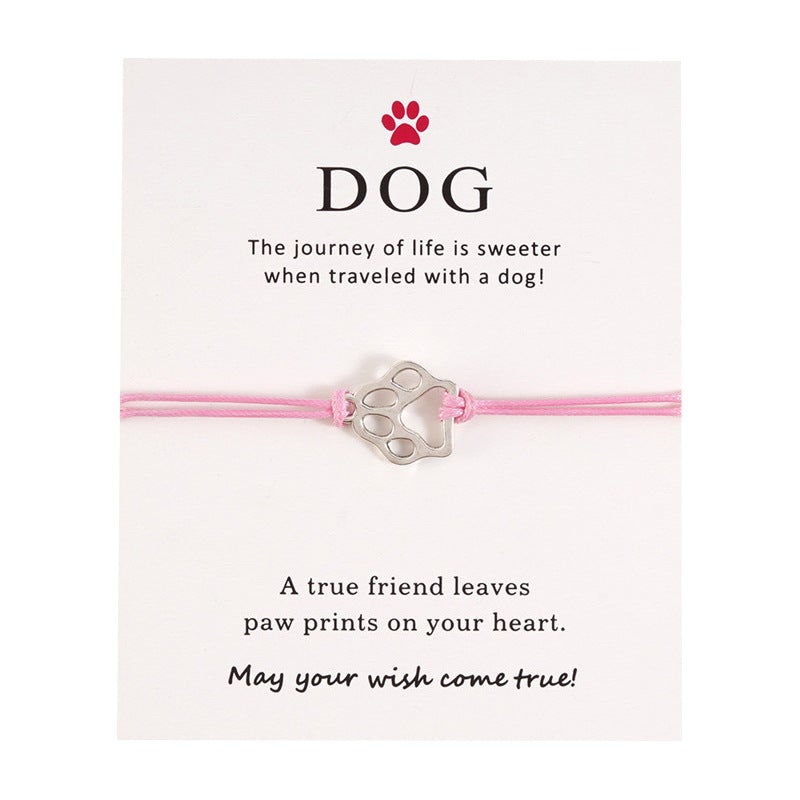 Dog Paw Card Bracelet