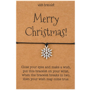 Merry Christmas wish card Bracelet