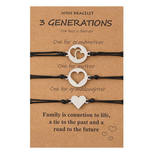 3 GENERATIONS Heart Card Bracelets