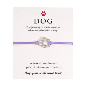 Dog Paw Card Bracelet