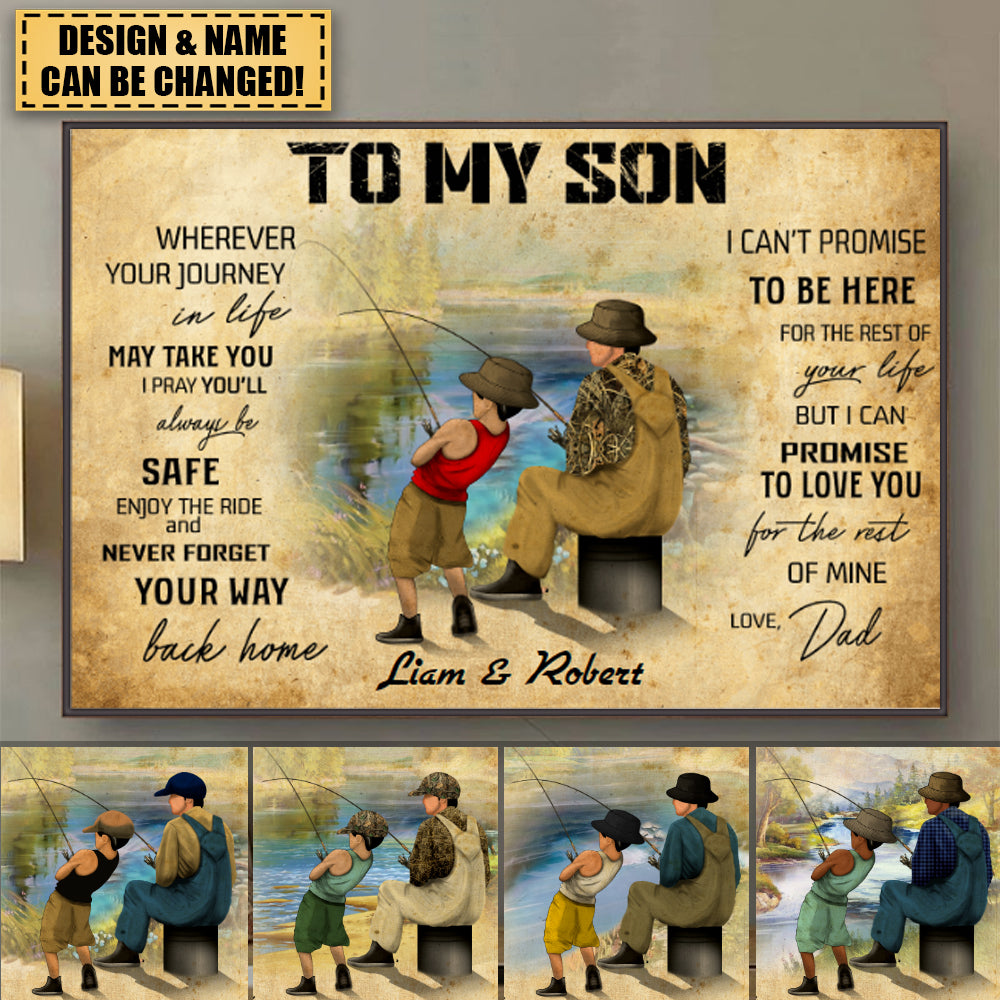Custom Personalized Fishing Poster, custom Name Appearance & Landscape, Vintage Style, Fishing Gifts For Kids