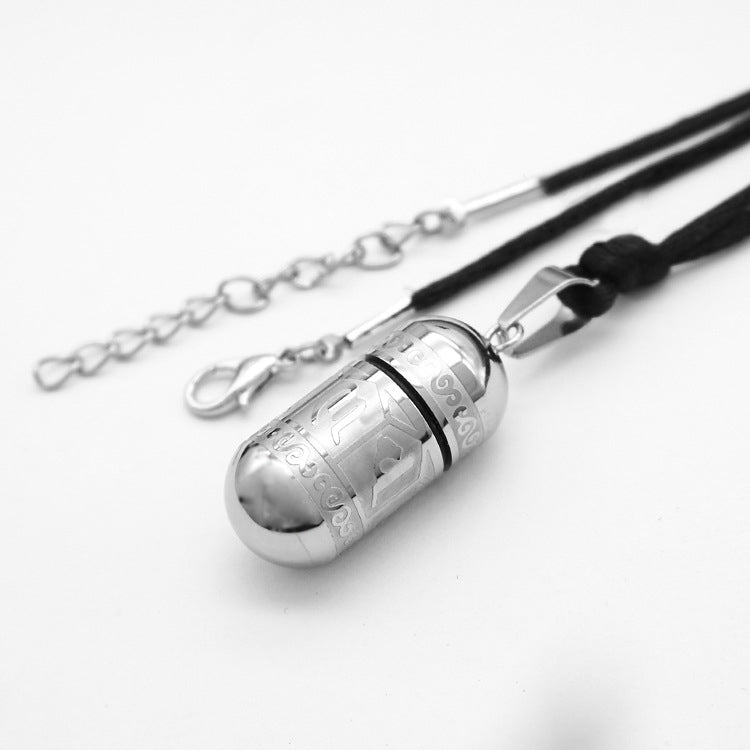 Sealed  Storage Locket With Urn Necklaces For Ashes With Custom Name & Date