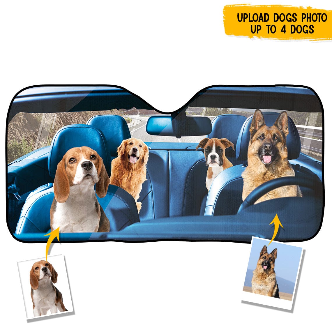 Custom Personalized Photo Dog Cat Car Sunshade
