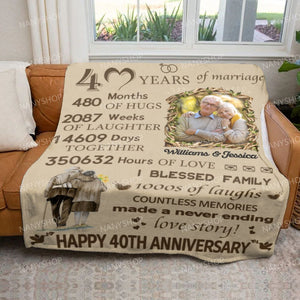 Anniversary Blanket Gifts - Custom Blanket Gift For Couple - Personalized Gifts For Couples