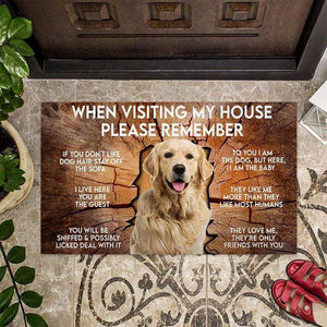 Custom Dog Photo When Visiting My House - Personalized Doormat - Gift For Dog Lovers