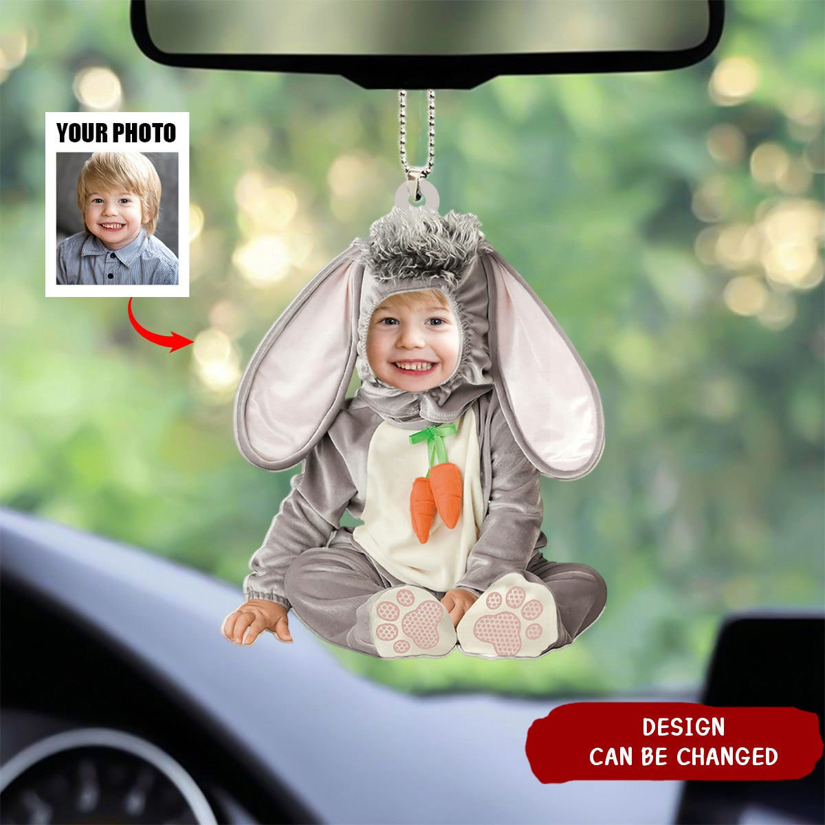 Personalized Face Easter Costume Acrylic Ornament