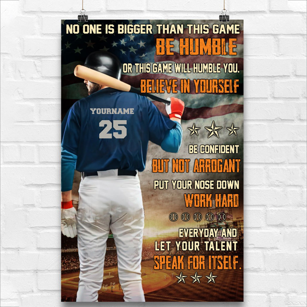 Personalized Gift for Baseball Lovers Poster-Baseball Speak For Itself