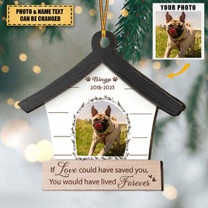 Photo upload Personalized Memorial Dog Ornament