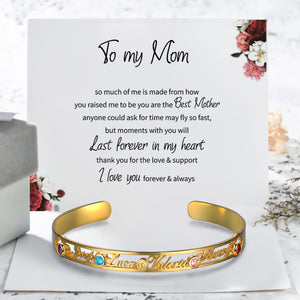 For The Greatest Mother-Mother's Love Bracelet With Custom Name & Birthstone Beads