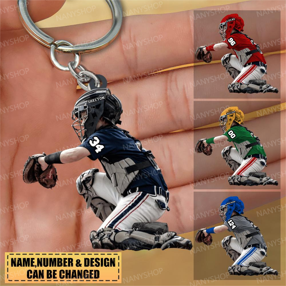 Personalized Beginner Baseball players-Two Sided Keychain