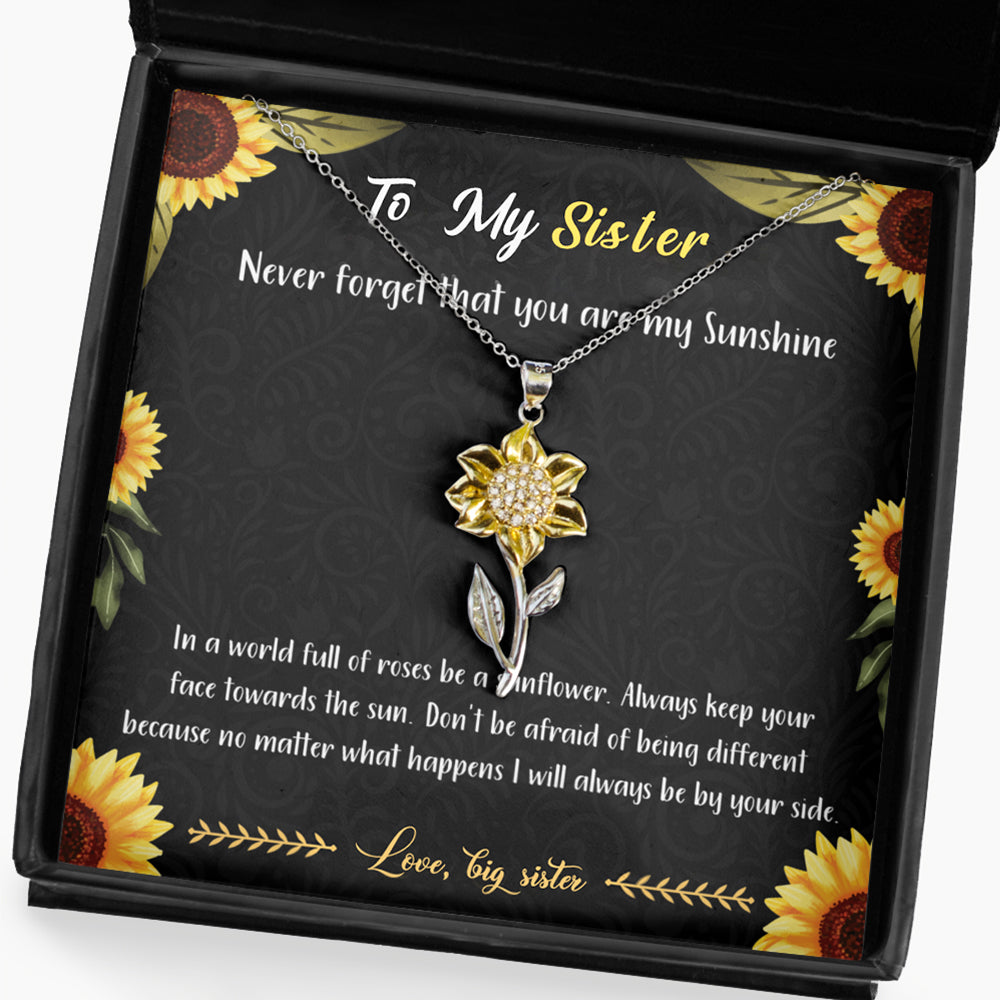 To My Sister-You Are My Sunshine Necklace