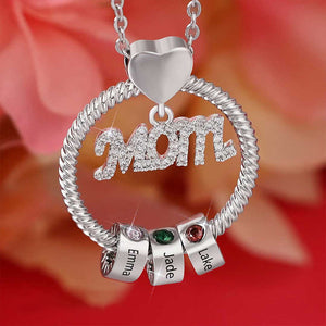 For The Greatest Mother-Mother's Love Necklace With Custom Name&Birthstone Beads