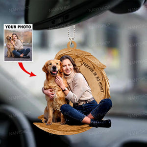 Personalized Photo Mica Ornament-Forever In My Heart-Gift For Dog Lover