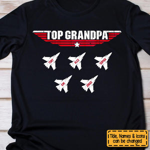 Personalized Gift Top Grandpa/Dad T-Shirt