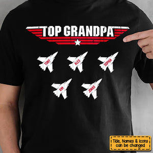 Personalized Gift Top Grandpa/Dad T-Shirt