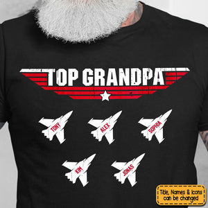 Personalized Gift Top Grandpa/Dad T-Shirt