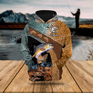 Personalized Fishing Lovers Unisex Hoodie