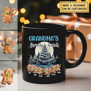 Grandma's Favorite Cookie-tasting crew Family Personalized Mug Christmas Gift For Grandma