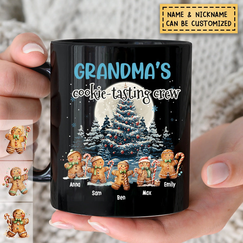 Grandma's Favorite Cookie-tasting crew Family Personalized Mug Christmas Gift For Grandma