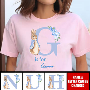 Personalized Easter Alphabet Name Pure Cotton T-Shirt