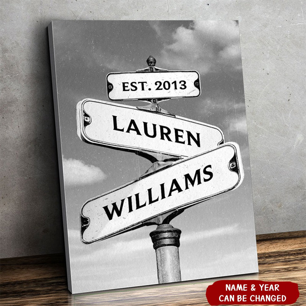 Always Beside You - Couple Personalized Custom Poster Canvas - Gift For Husband Wife, Anniversary