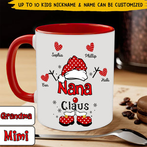 Personalized Christmas Grandma Snowflake Mug Gift for Grandma Mommy Auntie
