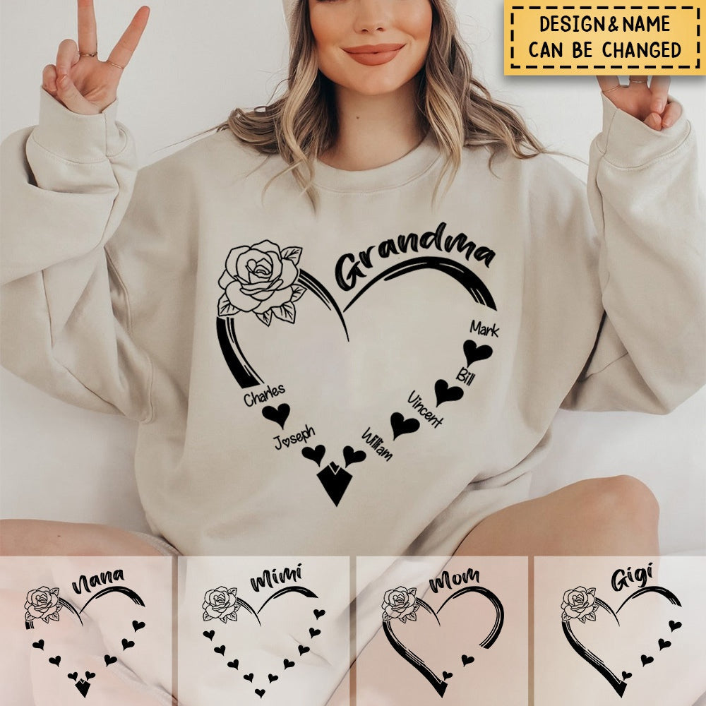 Grandma and Grandkids Best Gifts For Christmas Personalized Sweatshirt