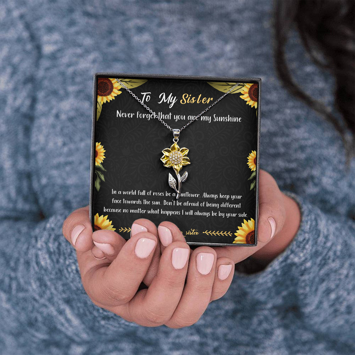 To My Sister-You Are My Sunshine Necklace