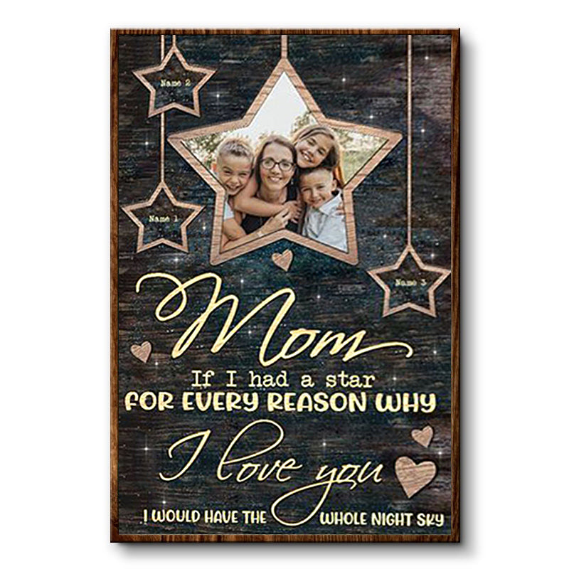 Mom If I Had A Star Personalized Mother's Day Canvas