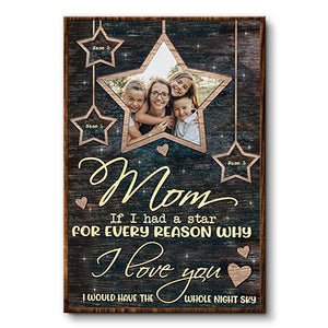 Mom If I Had A Star Personalized Mother's Day Canvas