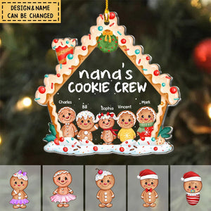 Personalized Grandma's Cookie Crew Acrylic Ornament
