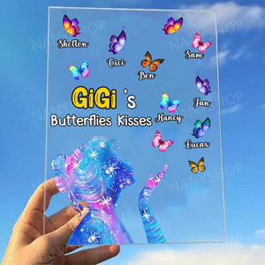 Personalized Grandma's Butterflies Kisses Acrylic Plaque-Gift For Mom, Grandma