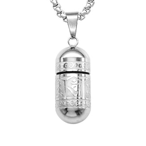 Sealed  Storage Locket With Urn Necklaces For Ashes With Custom Name & Date