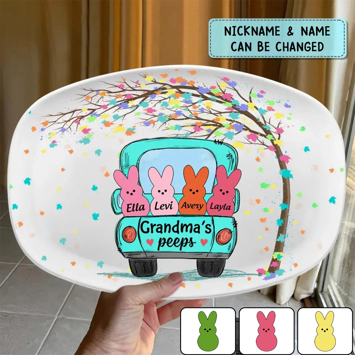 Personalized Grandma's Gift For Family Platter