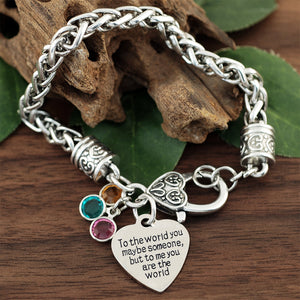 To me you are the world Antique Silver Bracelet