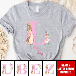 Personalized Easter Alphabet Name Pure Cotton T-Shirt