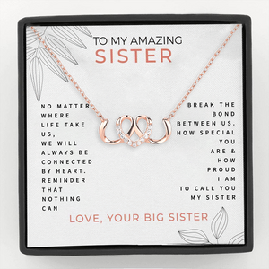 To My Sister-Wavy Heart Necklace