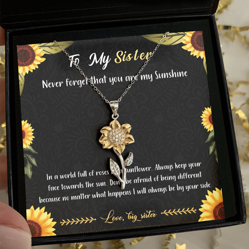 To My Sister-You Are My Sunshine Necklace