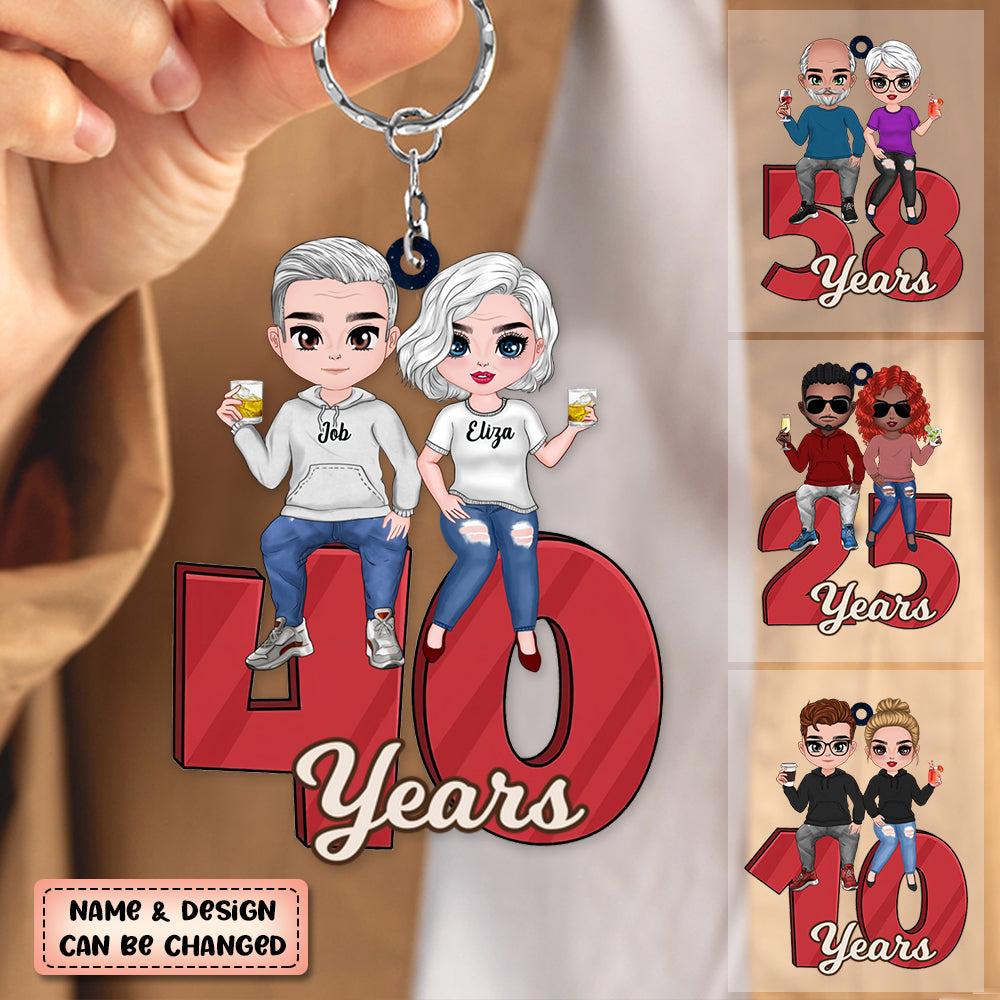 Personalized Anniversary Couple Annoying Each Other And Still Going Strong Piece Keychain