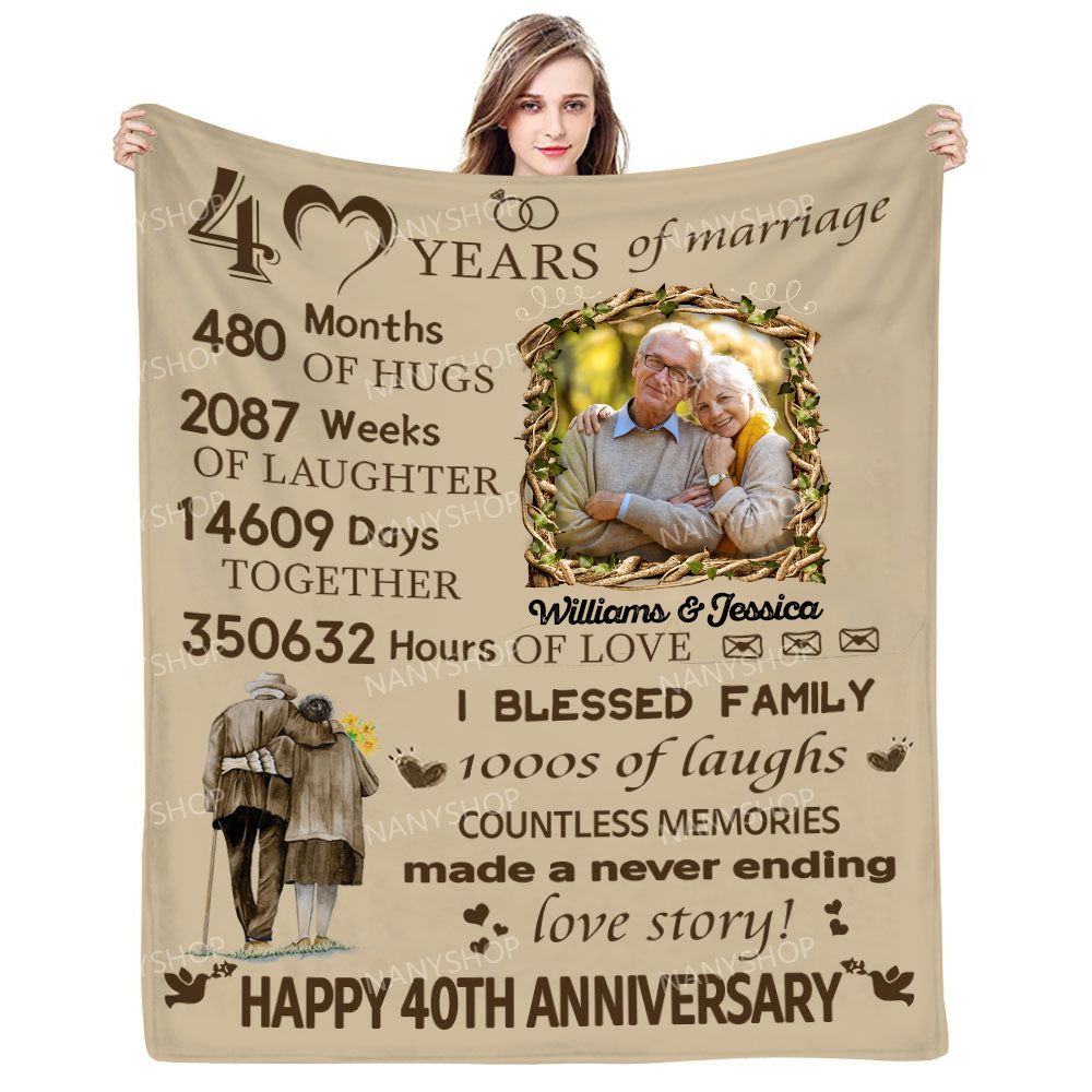 Anniversary Blanket Gifts - Custom Blanket Gift For Couple - Personalized Gifts For Couples