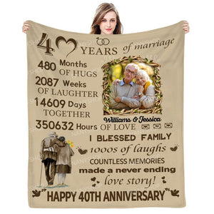 Anniversary Blanket Gifts - Custom Blanket Gift For Couple - Personalized Gifts For Couples