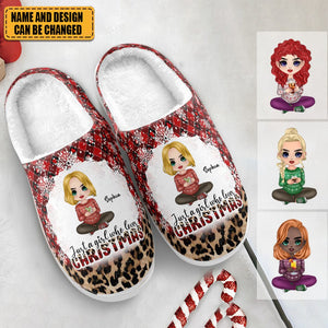 Just A Girl Who Loves Christmas - Personalized Slippers