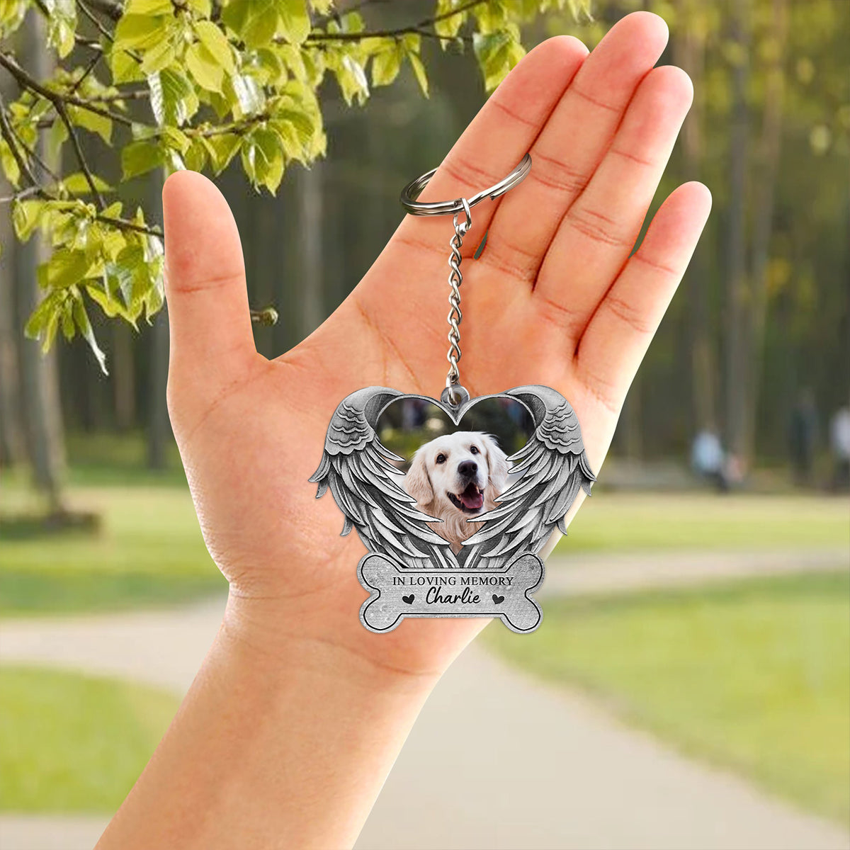 You Are Always In My Heart Personalized Dog Keychain