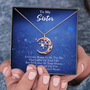 To My Sister-Moon Necklace