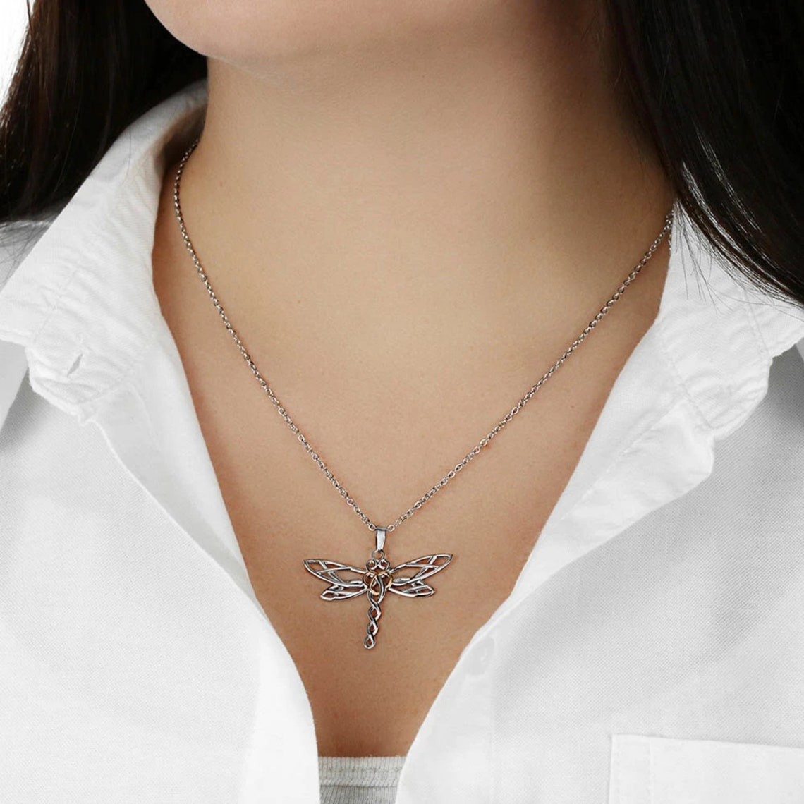 To My Daughter-Dragonfly Necklace