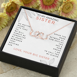 To My Sister-Wavy Heart Necklace